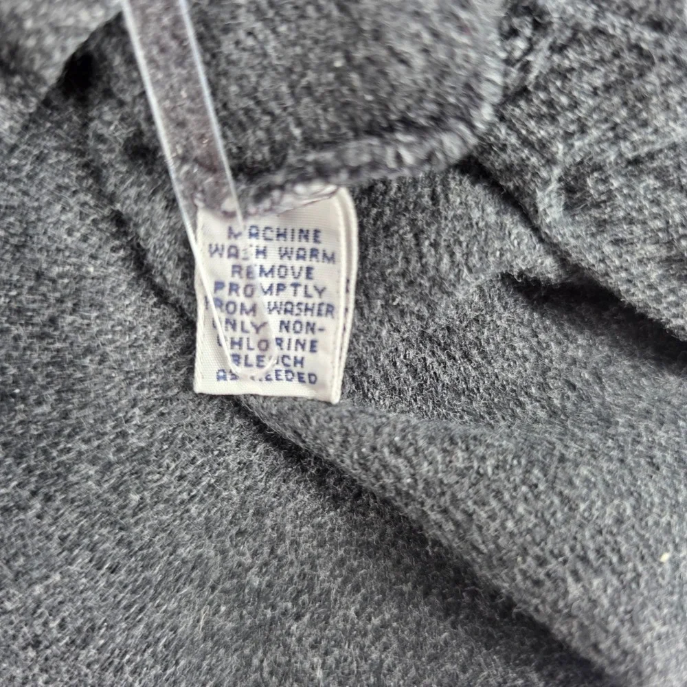 Polo Ralph Lauren Mens XL Charcoal Grey Herringbone Long Sleeve Polo Shirt